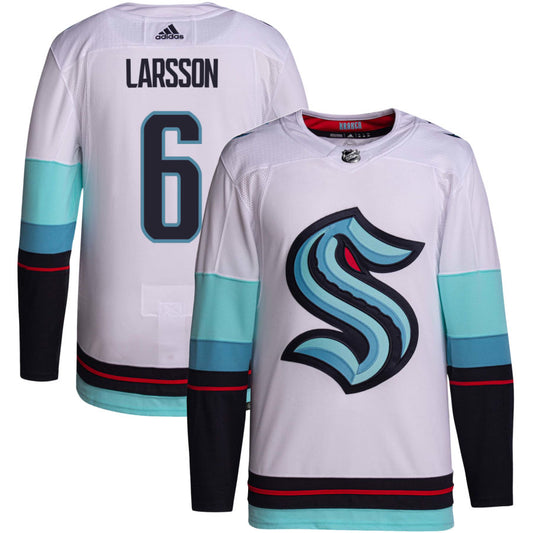 Adam Larsson Seattle Kraken adidas Away Primegreen Authentic Jersey - White